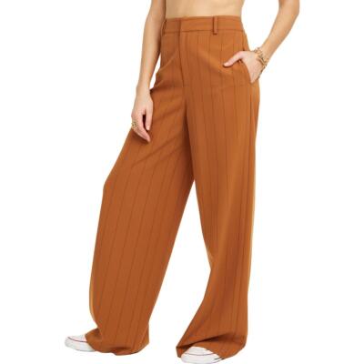 

Женские брюки с высокой посадкой и широкими штанинами Danielle Bernstein BHFO 3420, Pinstripe, 719P070
