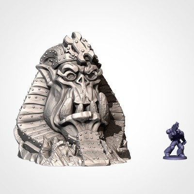 Ork Monuments 28mm 32mm Terrain Scenery Txarli Statue Orc Idol Statue