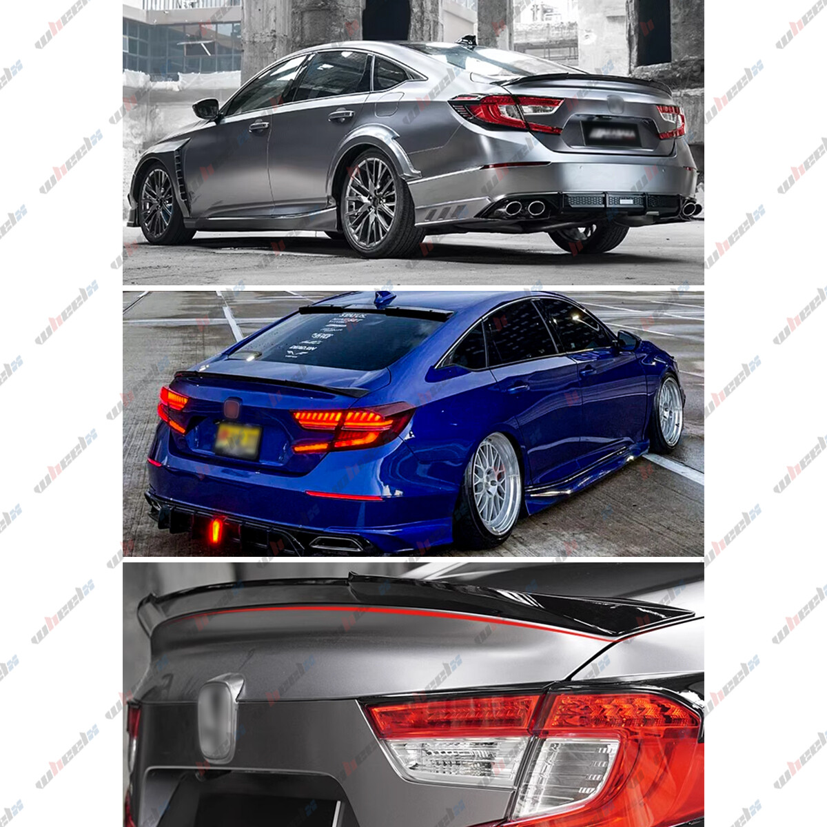 For 2018-2022 Honda Accord JDM Style Painted Gloss Black Trunk Lid Spoiler Wing