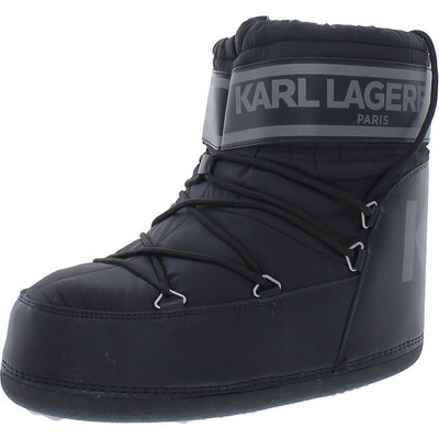 Женские зимние ботинки Karl Largerfeild Pavan черного цвета 8 Medium (B,M) BHFO 4327