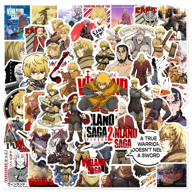 50PCS Vinland Saga Stickers Cool Anime Adventure Kids Toys Decals Graffiti