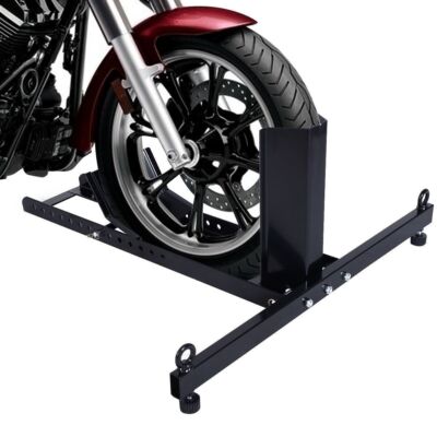 1800lb Capacity Support 15''-22'' Motorcycle Wheel Chock Upright Stand Adjustable