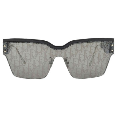 Pre-owned Dior Smoke Mirror Logo Shield Ladies Sunglasses Club M4u 10a8 Cd40090u 01c In Gray