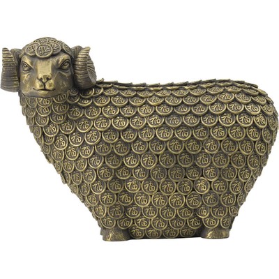 A&B Home EV77530 Ram Gold Figurine