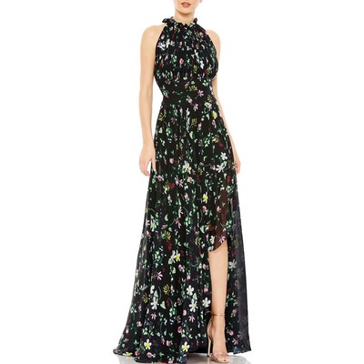 

Ieena for Mac Duggal Женское вечернее платье макси с цветочным принтом BHFO 4734, Black multi