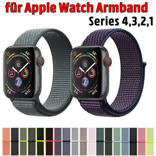Für Apple Watch Armband Nylongewebte Band Nylon Sport Loop  Serie 38 40 42 44mm