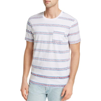 

Мужская футболка с круглым вырезом в белую полоску Pacific - Park  BHFO 9995, White/red/blue, CTM6584S