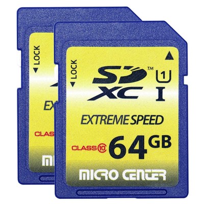 64GB SD Card Class 10 SDXC Flash Memory Card Full Size SD Chip USH-I U1 Trail Ca