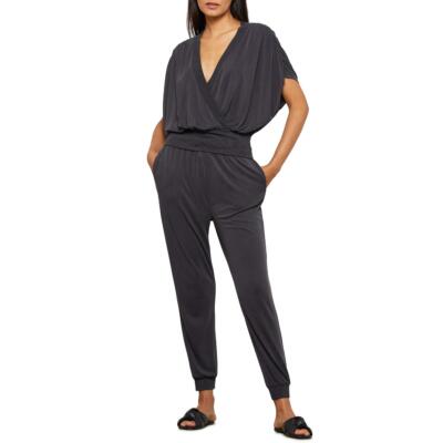 BCBGMAXAZRIA Womens Black Drapey V-Neck Ruched Blouse Shirt XS BHFO 1496