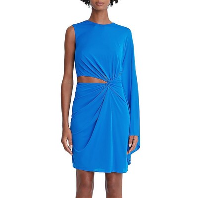 

Женское мини-платье для коктейлей и вечеринок Halston Daniela с вырезами BHFO 2463, Azure
