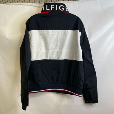 Pre-owned Tommy Hilfiger Colour-block Sail Bomber Jacket Men's Size Xl Black