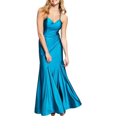 

Женское синее вечернее платье Blondie Nites для юниоров  BHFO 4283, Teal