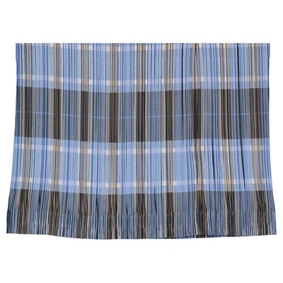 Pre-owned Burberry Ladies Pale Blue Check Plisse Pleated Check Pencil Skirt In Multicolor