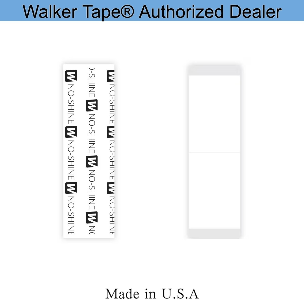 Walker No Shine Tape 1" X 3" Strips, 36PCS/Bag, Daily Wear Tape