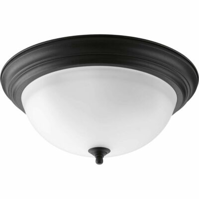 Progress Lighting P3926-80 3-Light Flush Mount with Etched Glass Bowl NEW OTHER