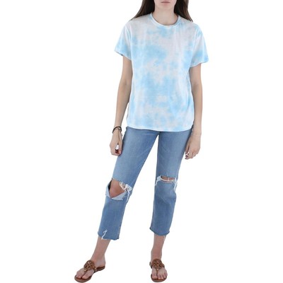 

Женская синяя футболка с короткими рукавами Lulus Tie Dye  BHFO 1494, Blue/white