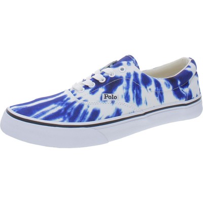 

Polo Ralph Lauren Mens Thorton White Oxfords Sneakers 11 Medium (D) BHFO 1968, White tie dye, Thorton