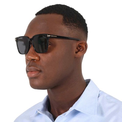 Pre-owned Tom Ford Grey Square Men's Sunglasses Ft0891-k 01a 55 Ft0891-k 01a 55 In Gray
