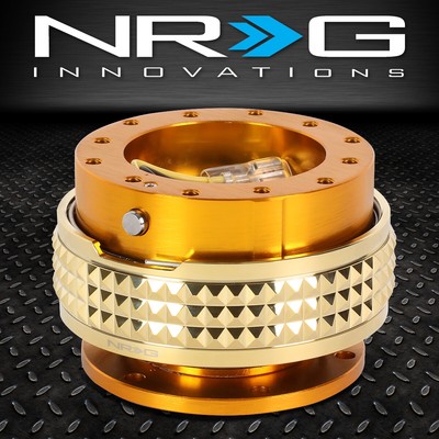 NRG 6-BOLT ALUMINUM STEERING WHEEL QUICK RELEASE GEN 2.1 ROSE GOLD/PYRAMID RING