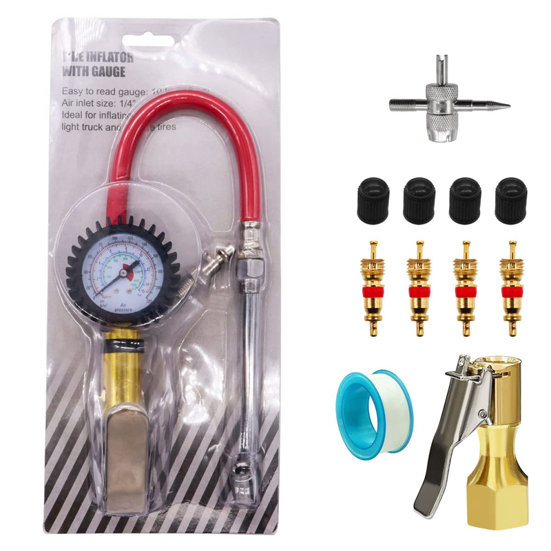 Heavy Duty Tire Inflator with Pressure Gauge,220 PSI Air Compressor Accessories