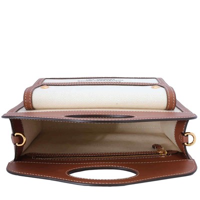 Pre-owned Burberry Mini Pocket Tote Bag 8039361 In Natural/malt Brown