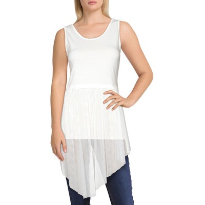 

Женская туника Yenru Float Illusion Sharkbite Hem, верхняя блузка BHFO 4204, Белый