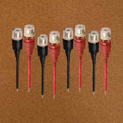Vintage Audio Binding Post Adapter Set (4 Red + 4 Black)