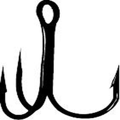 Gamakatsu Nickel Round Bend Treble Hook, Size 1/0