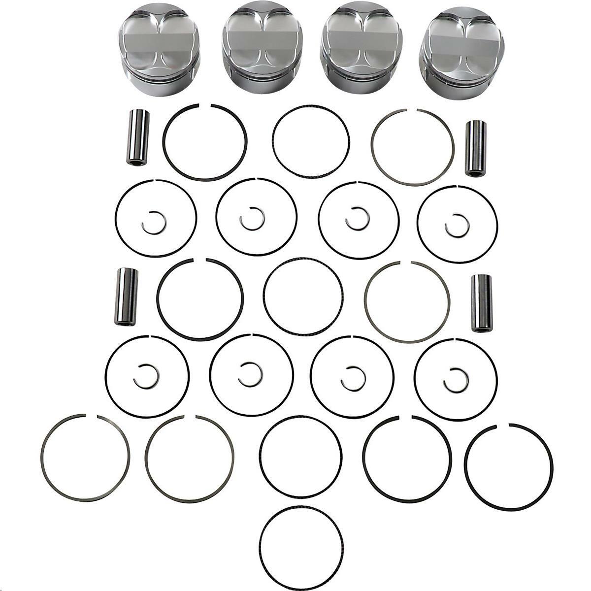 J.E. Pistons - 308635 - Round Piston Kit, 0.50mm Oversize to 86.50mm ...