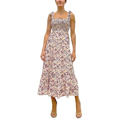 

Женское розовое многоуровневое платье макси с геометрическим принтом Sam Edelman  BHFO 5061, Pink multicolor