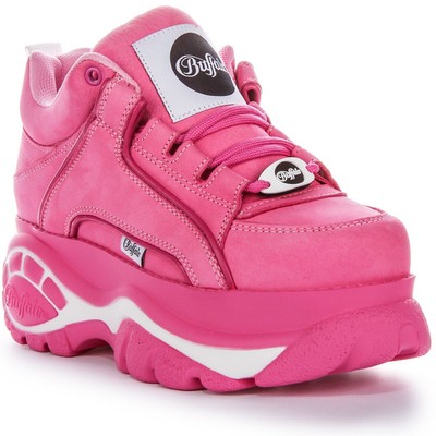 Buffalo 1339-14 2.0 Stylish Low Top Nubuck Platform Fuchsia Women Sneaker 5 - 11