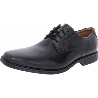 

Мужские черные кожаные лоферы Clarks Tilden Plain II оксфорды 9 широкие (E) BHFO 3518, Черный, Tilden Plain II