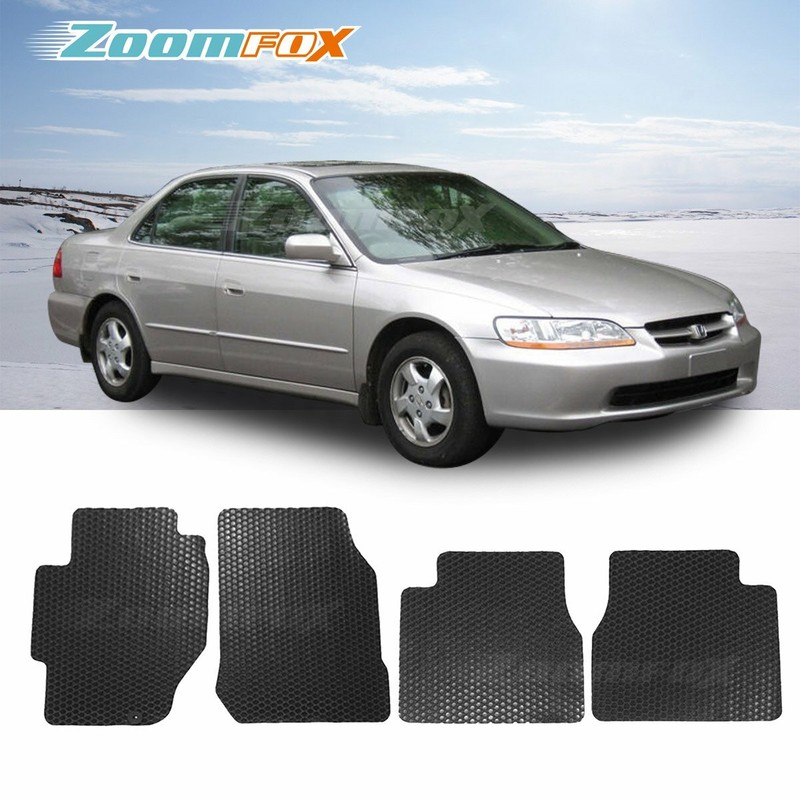 Fit 1998 2002 Honda Accord 4d Black All Weather Floor Mats Liners