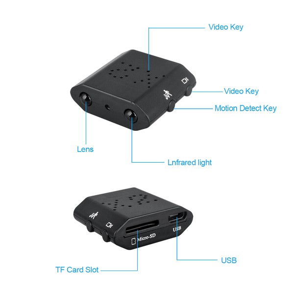 Mini Hidden Spy Camera Home Security 1080P HD Night Vision Motion Nanny Cam DVR - Image 10