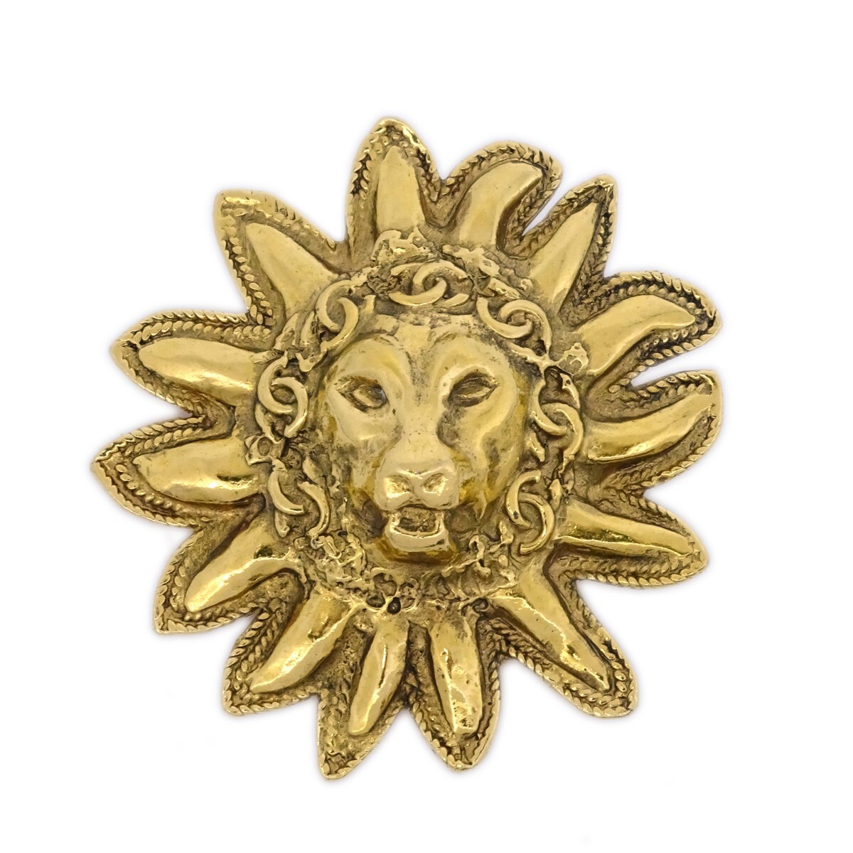 Chanel Lion Brooch Pin Gold 1133 141339 | eBay
