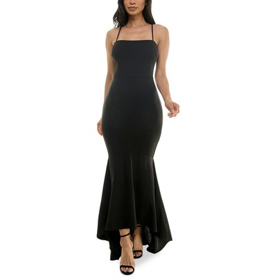 Emerald Sundae Womens Black Hi-Low Formal Evening Dress Gown Juniors S BHFO 2139