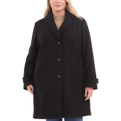 

Vince Camuto Womens Wool Midi Dressy Wool Coat Outerwear Plus BHFO 5959, Черный, V29976B