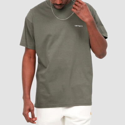 

Мужская футболка Carhartt WIP Nils SS Lifestyle тимьян/белый, Зеленый, Carhartt WIP Nils SS Lifestyle T-Shirt