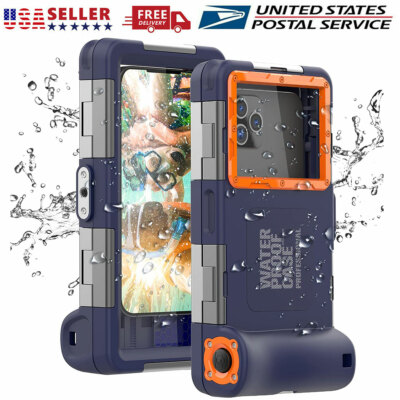 Underwater Waterproof Diving Case Cover for iPhone 15 14 13 12 Samsung S24 Ultra