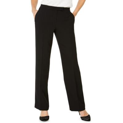 Kasper Womens Black Office Tab Waist Wide Leg Trouser Pants 8 BHFO 3019