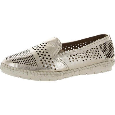 Женские лоферы из королевской металлизированной кожи Trotters шириной 9,5 см (C, D, W) BHFO 6473