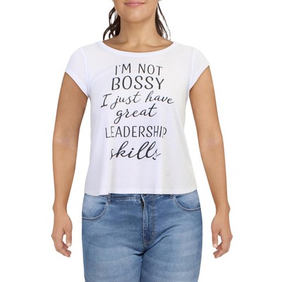 Ten Sixty Sherman Girls Im Not Bossy - белая футболка с графическим принтом, Топ XL BHFO 5110