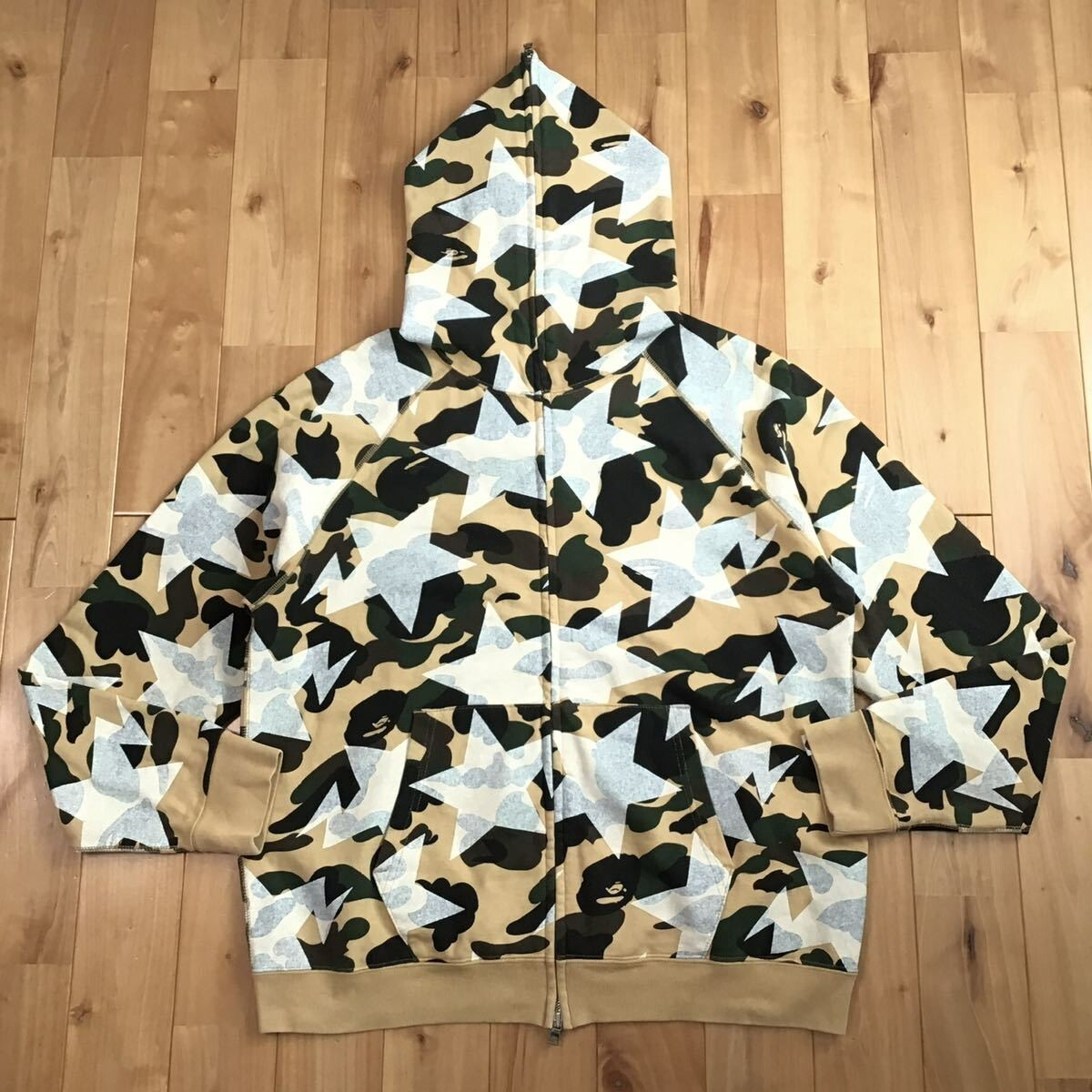 BAPE Star full zip hoodie a bathing ape BAPE STA NIGO Yellow Size M | eBay
