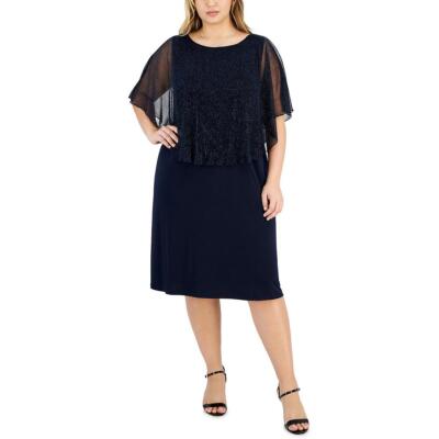 Connected Apparel Женское миди-платье с накладками для коктейлей и вечеринок Plus BHFO 7021