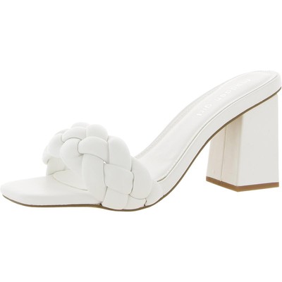 Женские босоножки Madden Girl Gracy White Slide 8.5 среднего размера (B,M) BHFO 0231