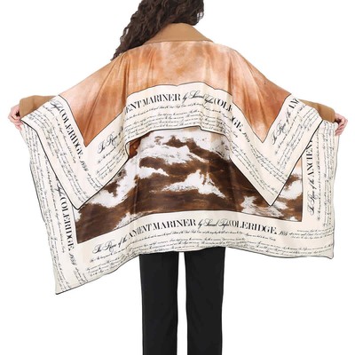 Pre-owned Burberry Brown Mariner Print Blanket Detail Technical Wool Pea Coat