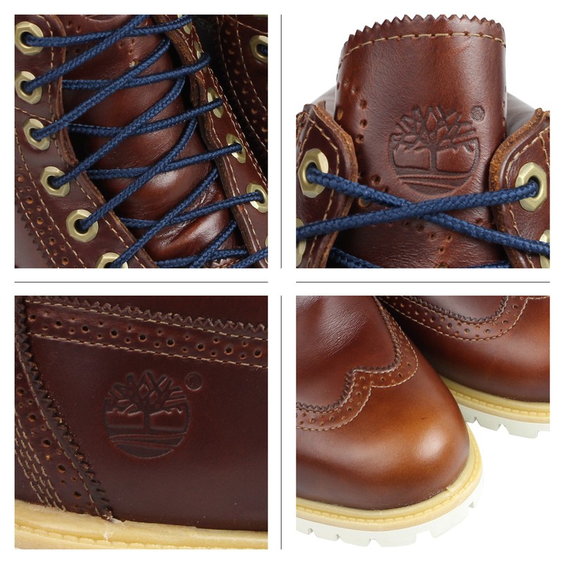 timberland brogue boots chestnut