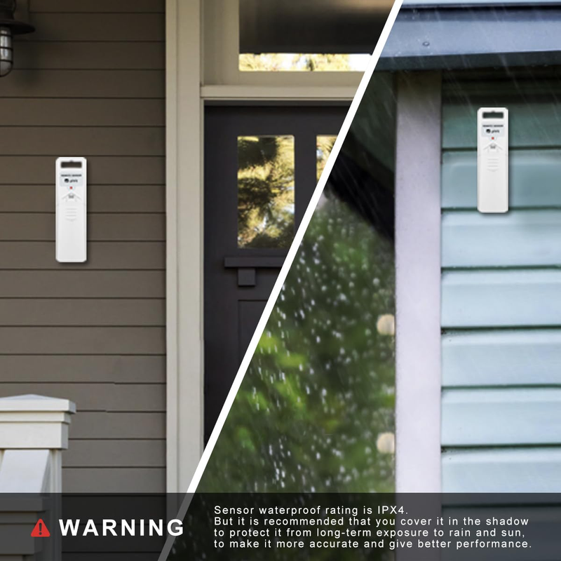 Indoor Outdoor Thermometer Hygrometer Wireless Weather Station, Temperature Humi