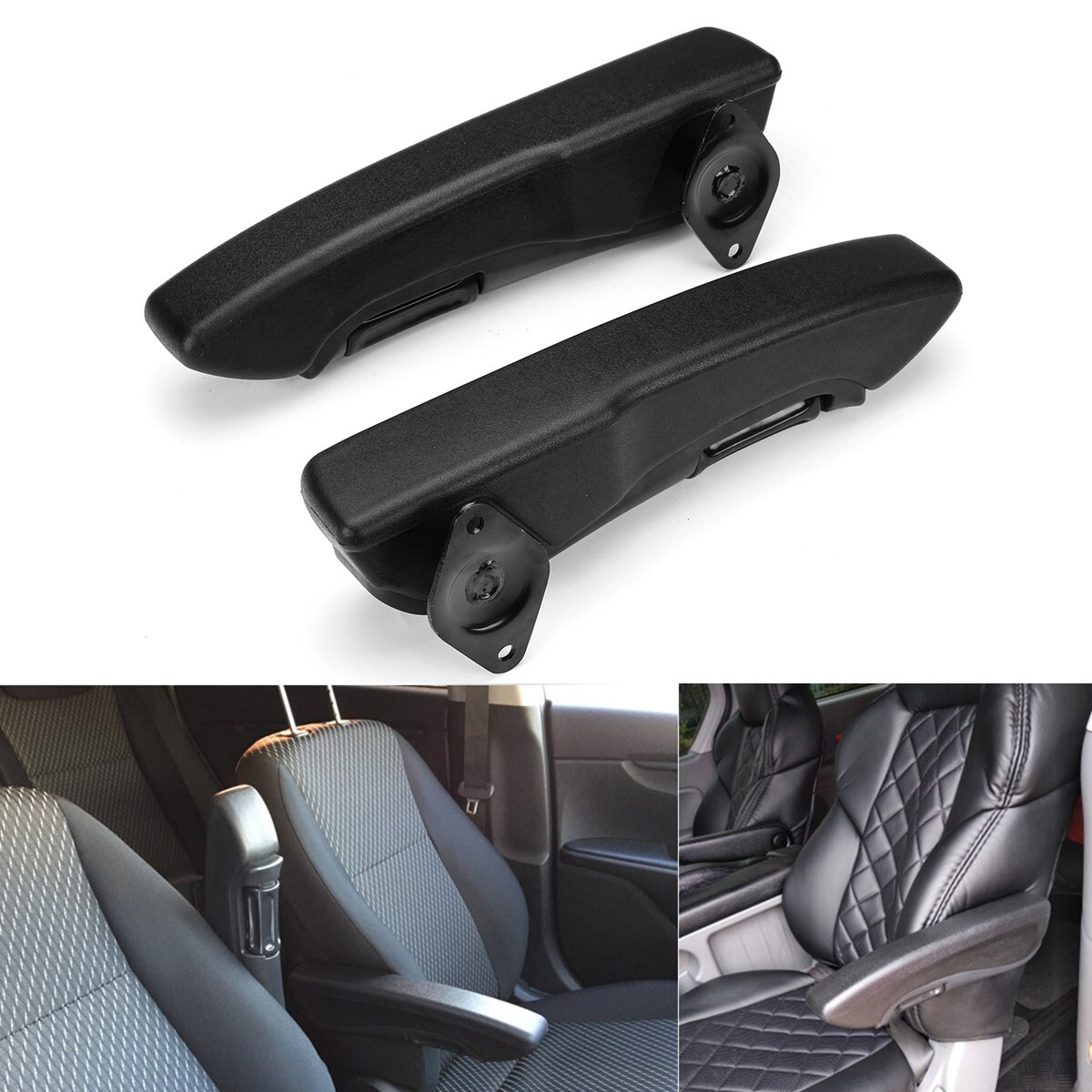 Universal Truck Seat Armrest Pair Kit Adjustable Arm Rest for Car RV Boat Van