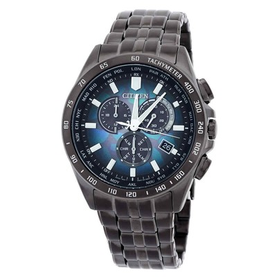 Pre-owned Citizen Perpetual Chrono A-t Alarm Quartz Men's Watch Cb5878-56e